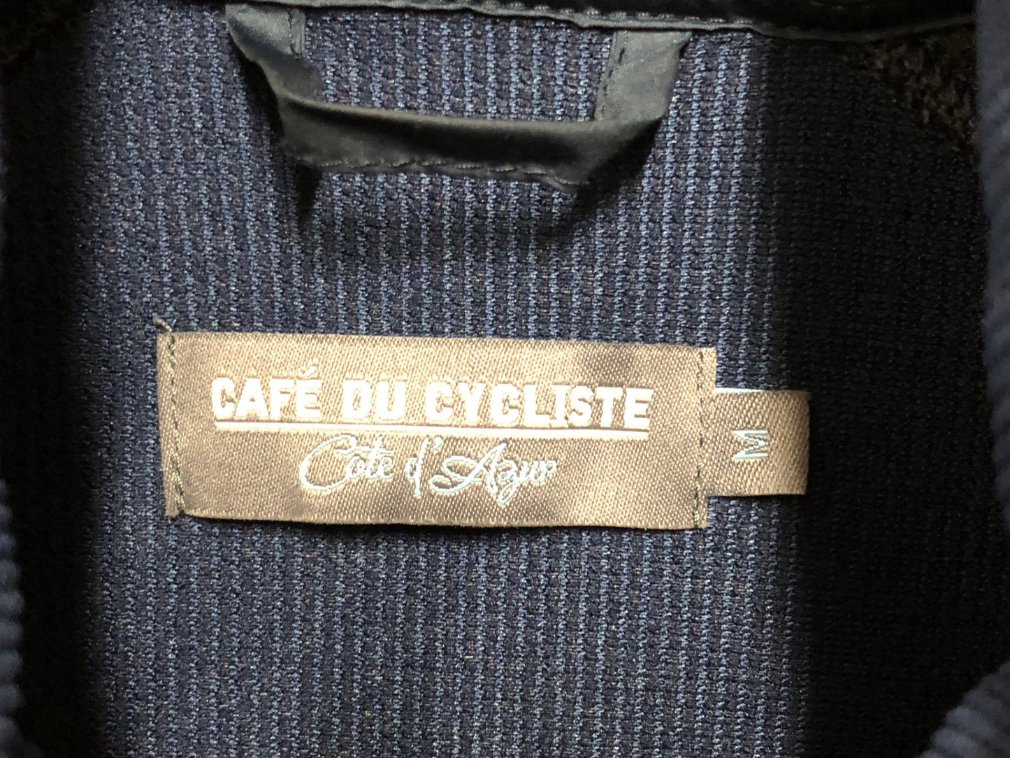 IE946 カフェドシクリステ cafe du cycliste レオニー Leonie Men 長袖サイクルジャケット 紺 M ほつれあり