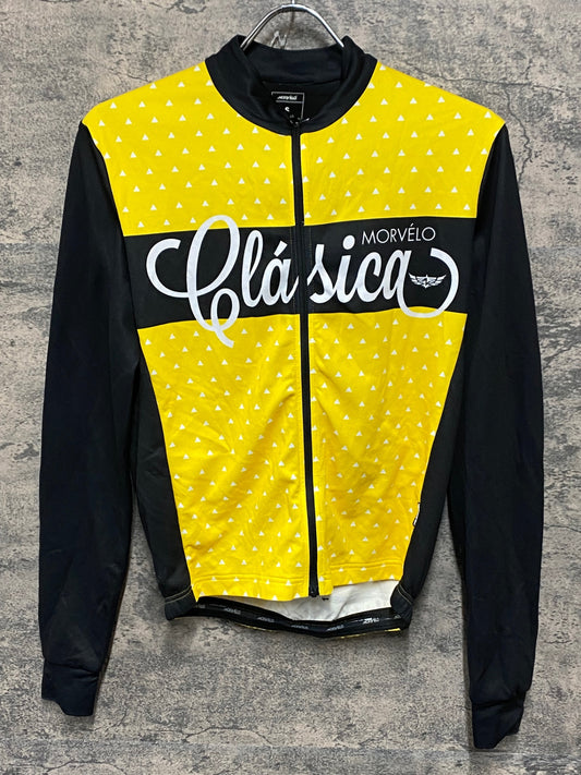 JB584 モルベロ MORVELO 長袖 サイクルジャージ 黄 黒 S 裏起毛