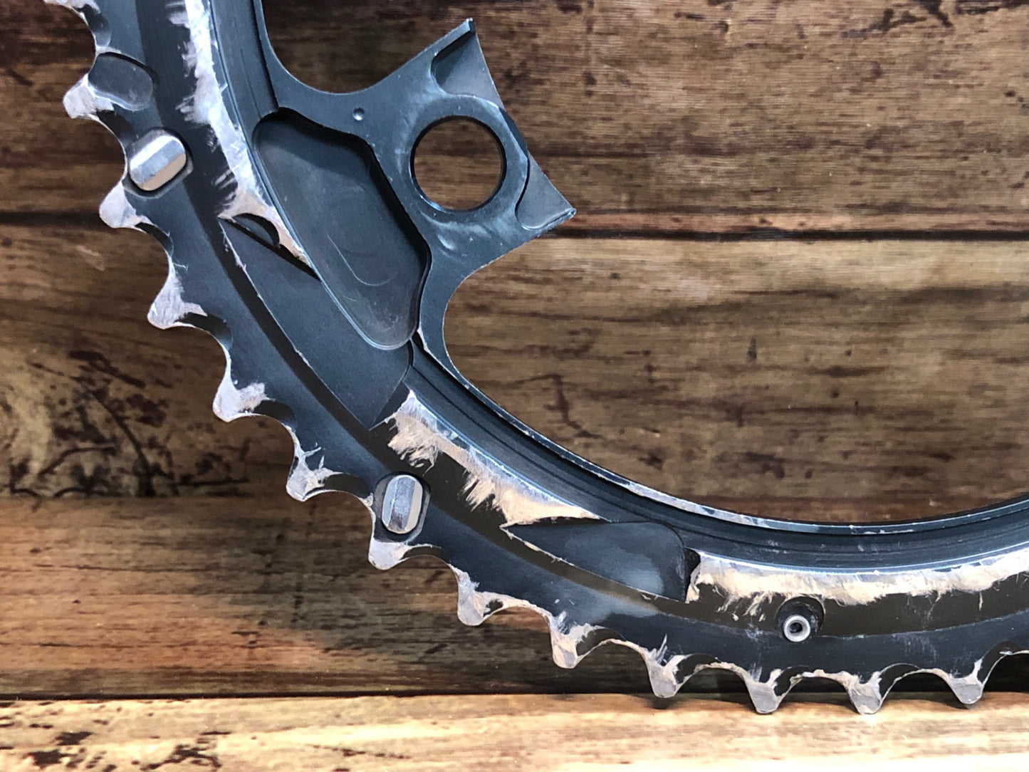 IM588 シマノ SHIMANO アルテグラ ULTEGRA FC-R8000 アウターチェーンリング 46T ※摩耗大 ジャンク