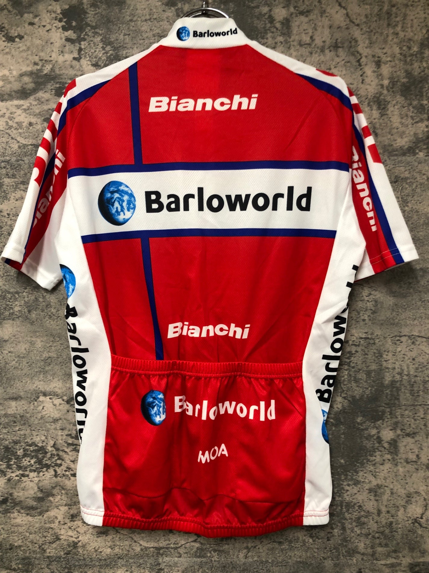 IW330 モア MOA 半袖 サイクルジャージ ビアンキ サイズ3 赤白