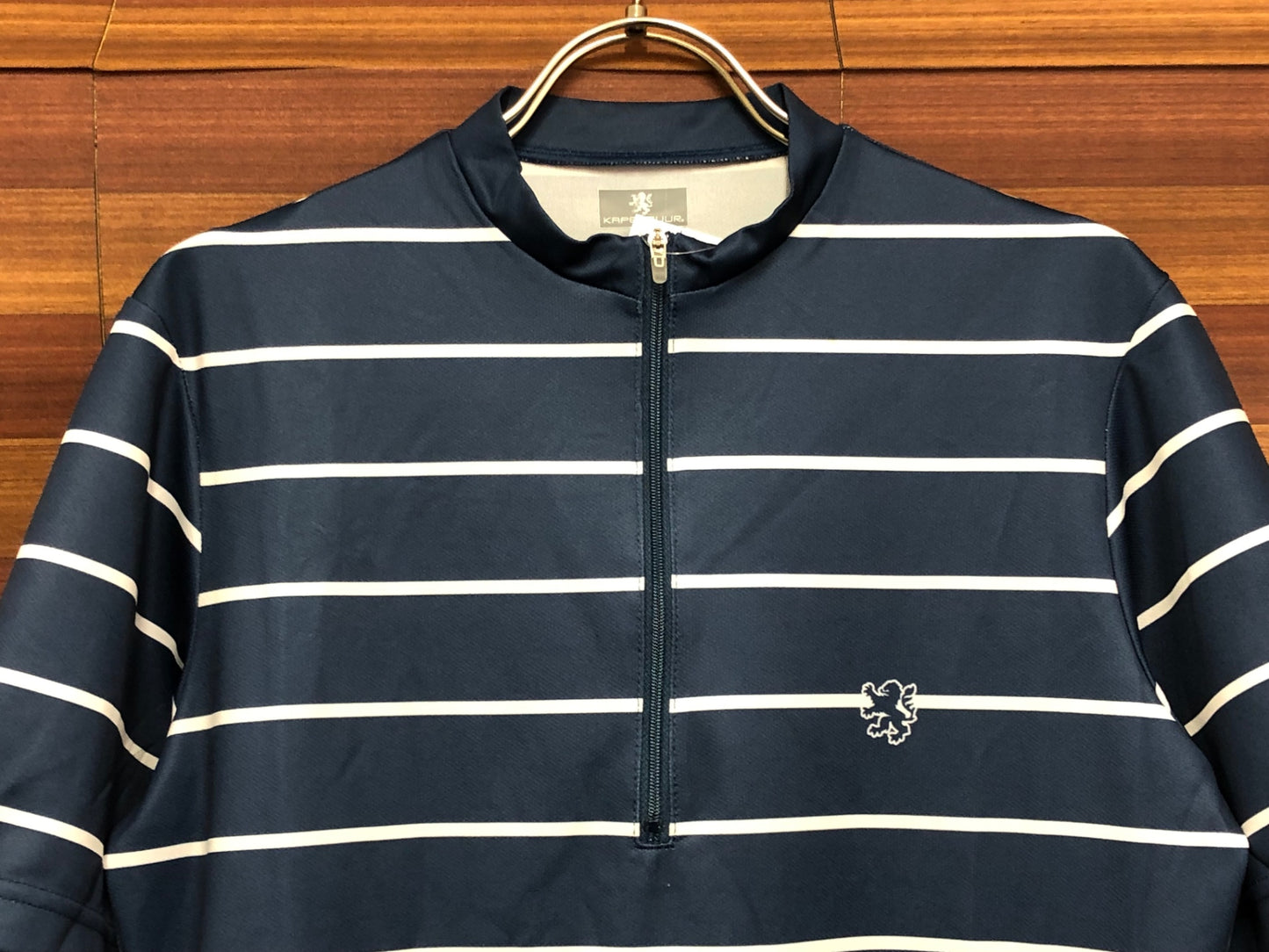 IS292 カペルミュール KAPELMUUR 半袖 サイクルジャージ 紺 白 M ハーフジップ