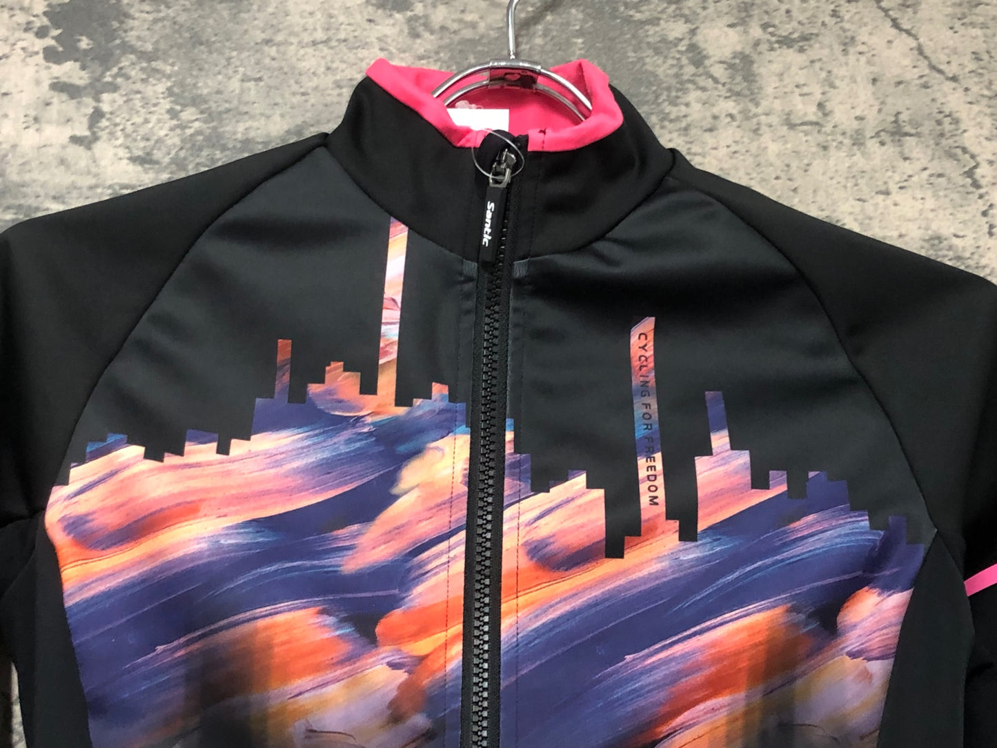 JD169 サンテック Santic 長袖 サイクルジャケット 黒 S