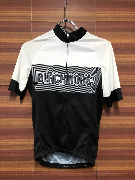 IM807 ブラックモア Blackmore 半袖 サイクルジャージ 白黒 S