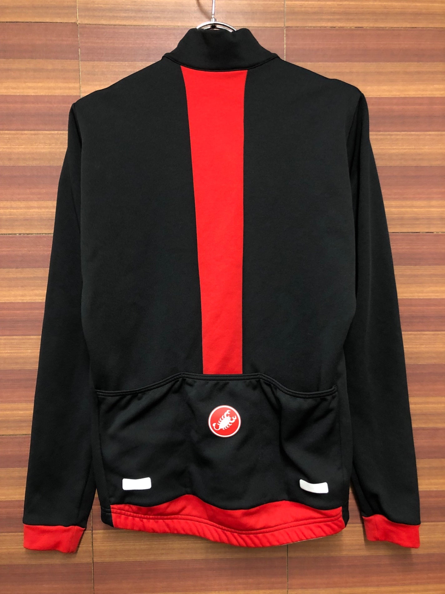 IM028 カステリ CASTELLI 長袖サイクルジャージ 黒 M 裏起毛