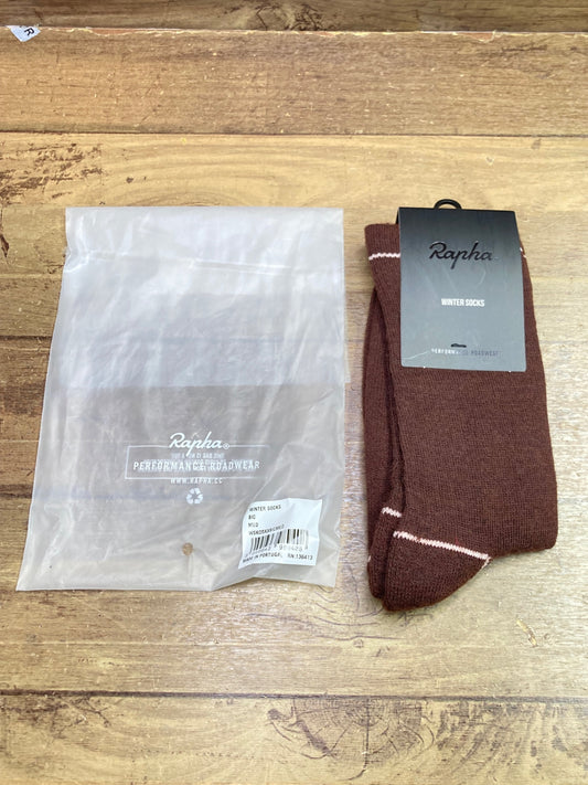 IJ602 ラファ Rapha WINTER SOCKS サイクルソックス バーガンディ M