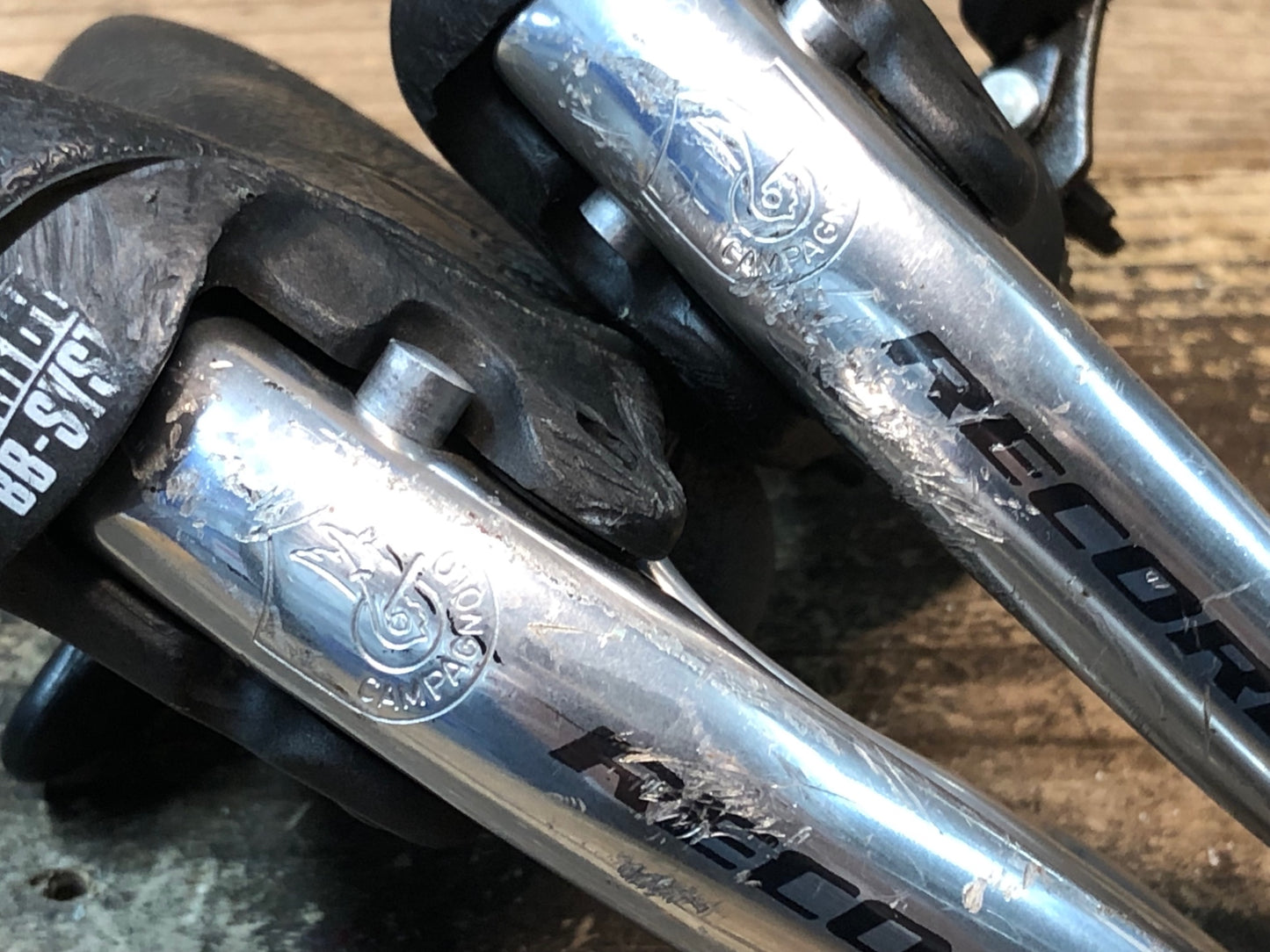 IQ792 カンパニョーロ Campagnolo レコード RECORD エルゴレバー エルゴパワー 2x8S ※右側ブラケットカバー欠品