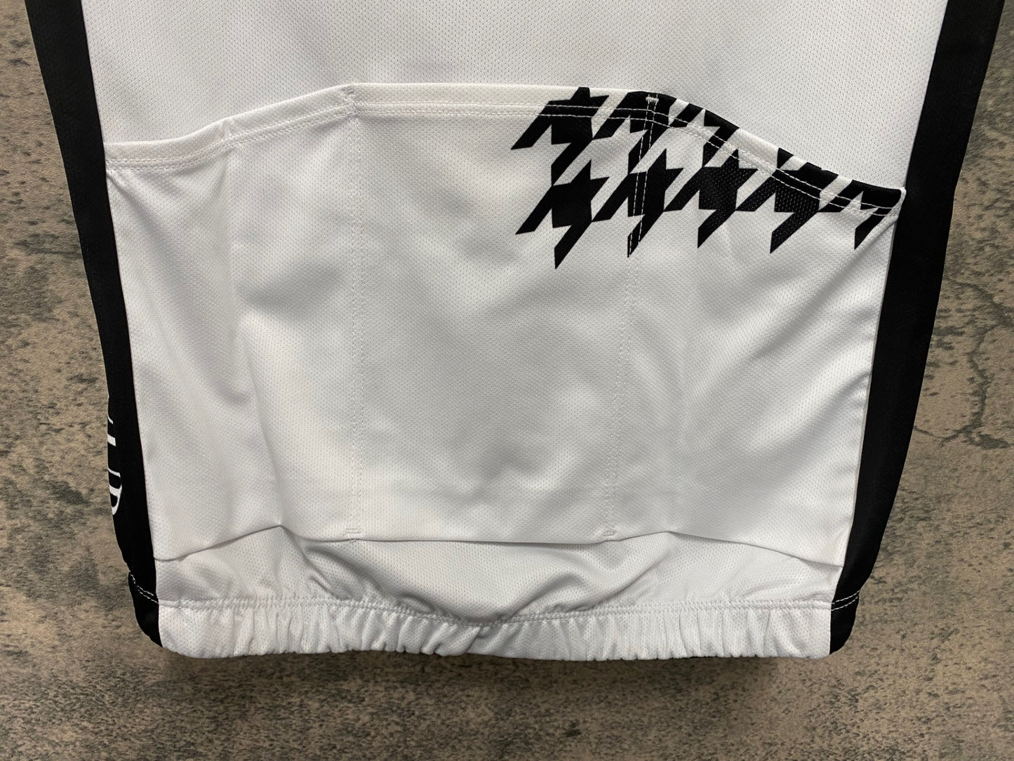 JB072 リオンドカペルミュール Lion de KAPELMUUR 半袖 サイクルジャージ 黒 白 S