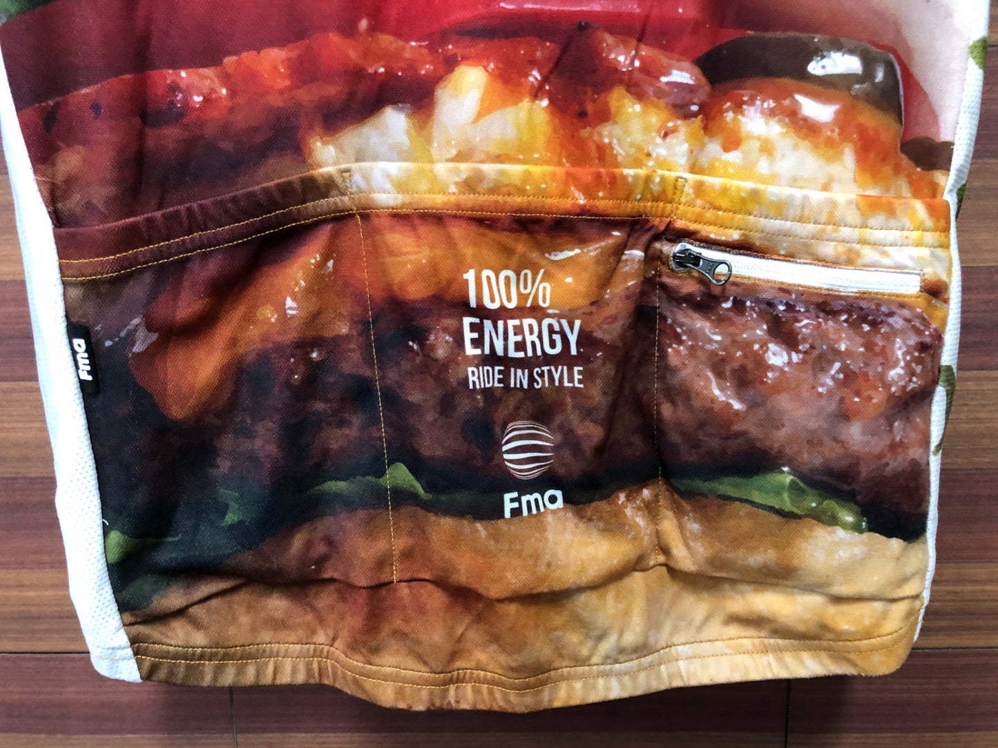 IS972 Fma 半袖 サイクルジャージ 黒 白 L