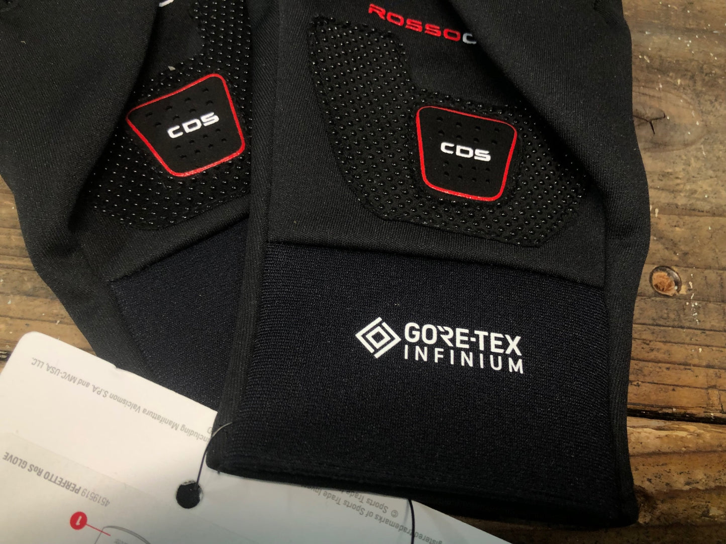 IQ259 カステリ CASTELLI ロッソコルサ ROSSO perfetto クロ―ブ 黒 XL GORE-TEX INFINIUM