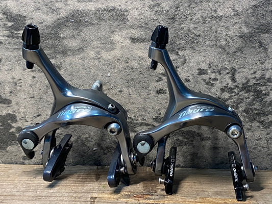 JD606 シマノ SHIMANO ティアグラ Tiagra BR-4700 キャリパーブレーキ セット ※枕頭ナット欠品, シュー非純正