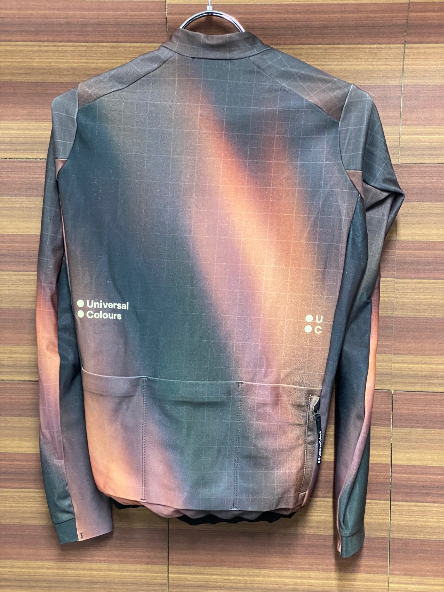 IU272 ユニバーサルカラーズ Universal Colours 長袖 サイクルジャージ 茶 XS 裏起毛