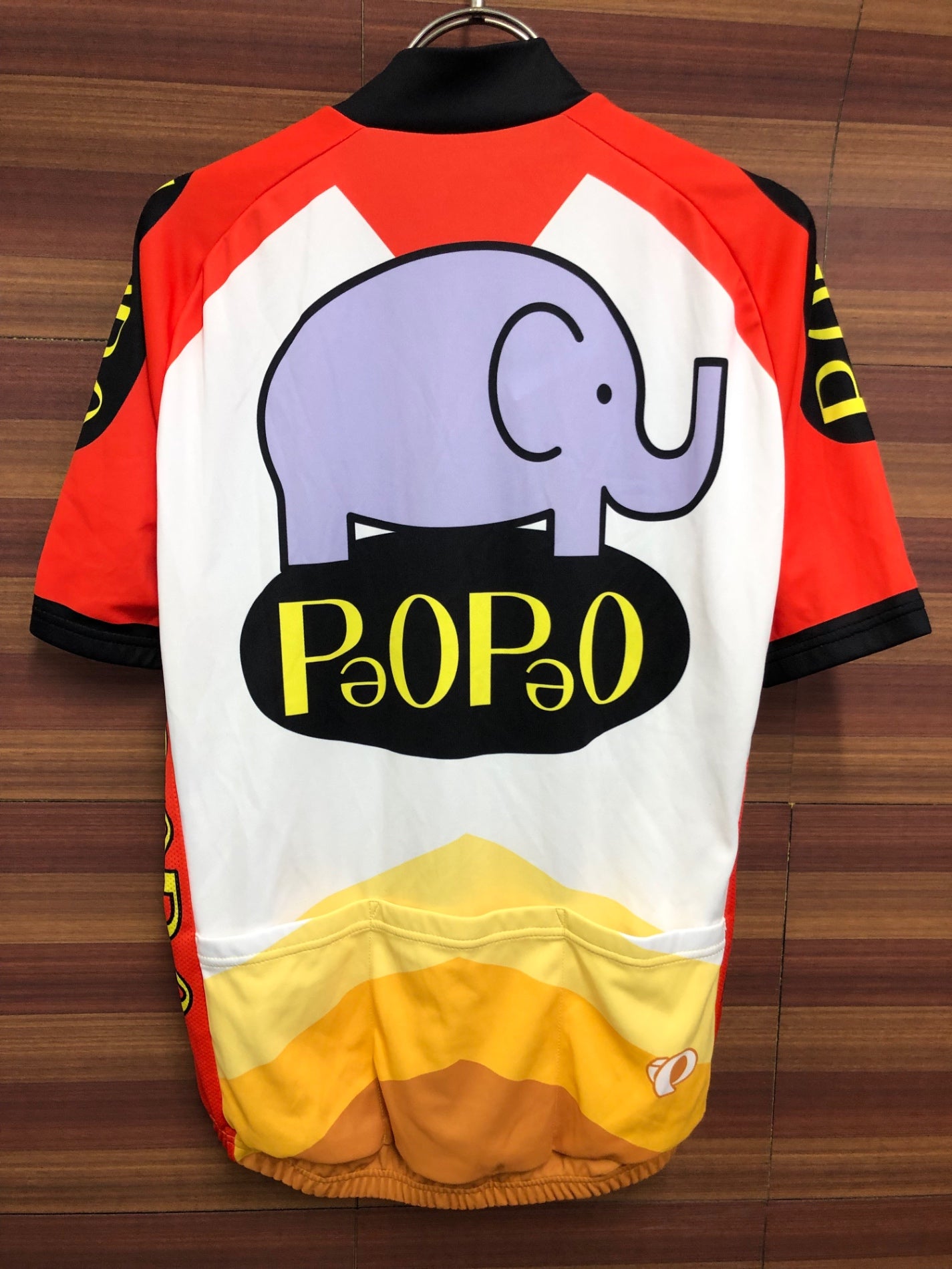IS991 パールイズミ PEARLiZUMi 半袖 サイクルジャージ 赤 白 L PAOPAO 痛ジャージ