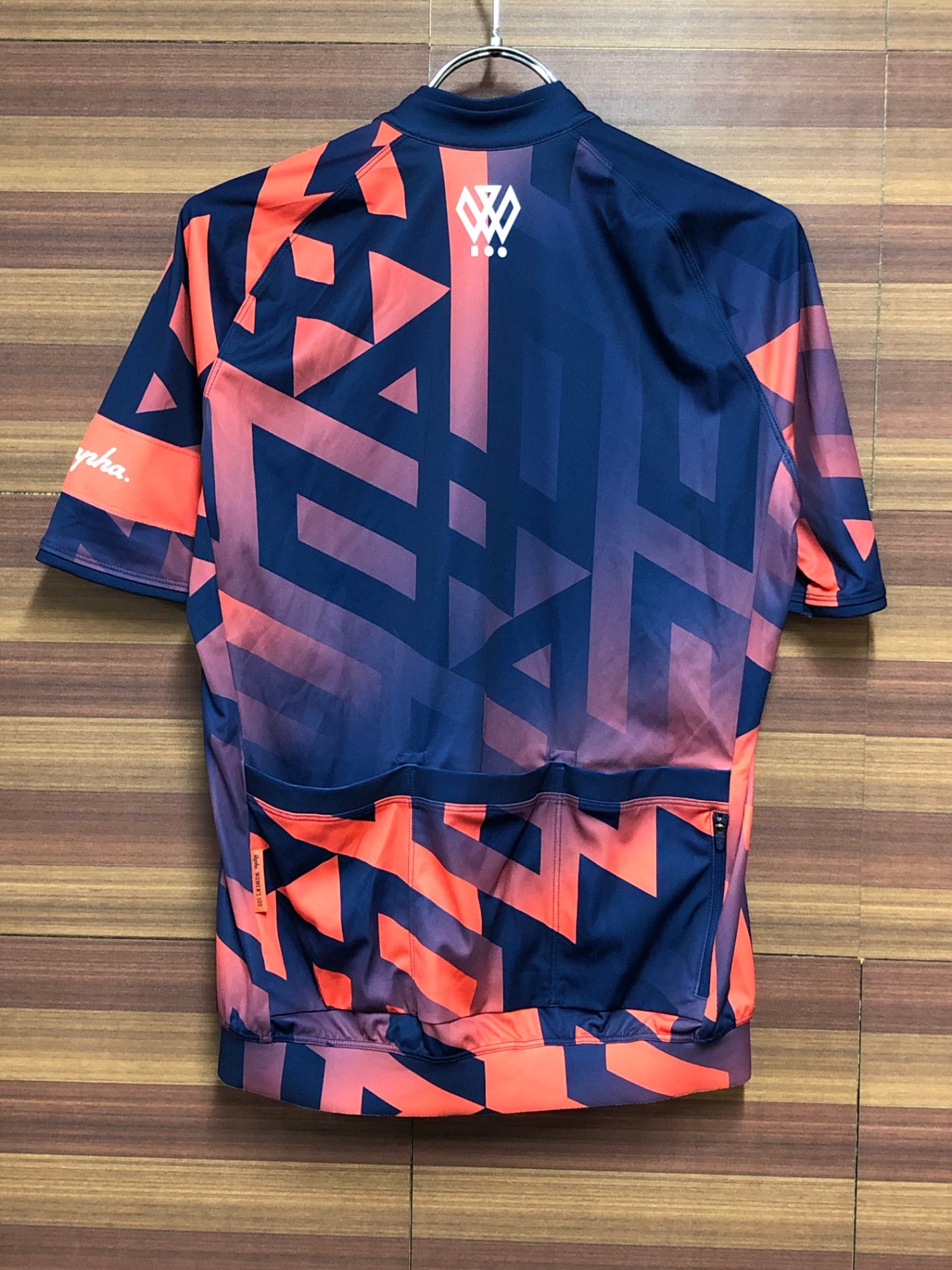 II631 ラファ Rapha WOMEN'S 100 2018 CORE JERSEY 半袖 サイクルジャージ 紺 オレンジ M