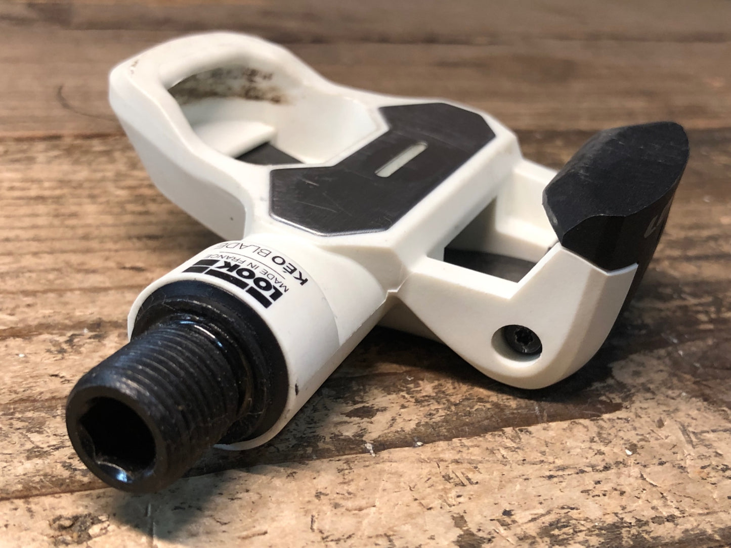 JB150 ルック LOOK KEO BLADE ビンディングペダル 白 プレート付属 クロモリ