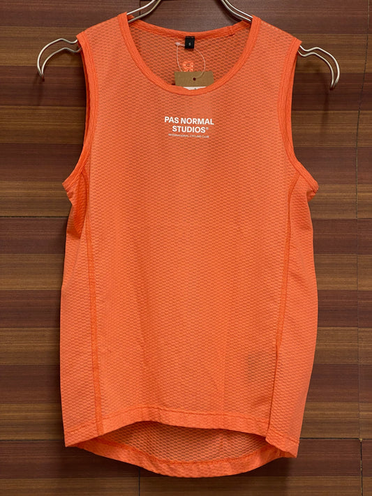 IV065 パスノーマルスタジオ PAS NORMAL STUDIOS Sleeve Less Baselayser ベースレイヤー オレンジ S