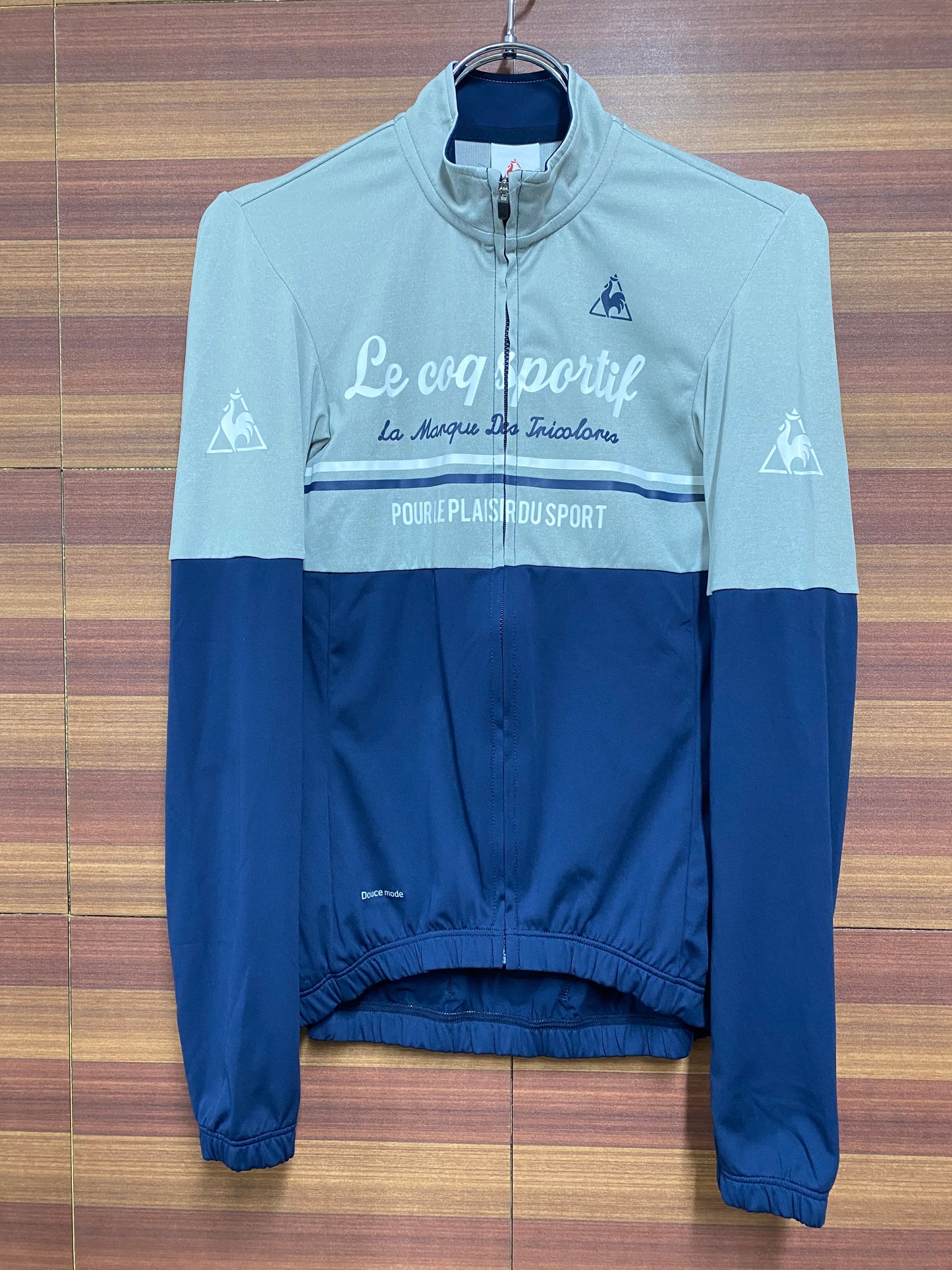 HJ552 ルコックスポルティフ le coq sportif 長袖 サイクルジャージ 紺 M