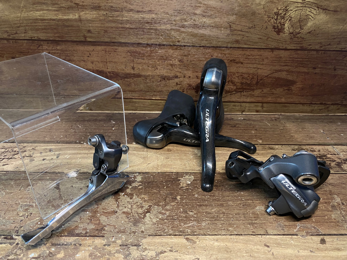 IL244 シマノ SHIMANO アルテグラ 6700 ブラック 3点セット 2×10S ST-6700 RD-6700 SS FD 直付 ※傷あり