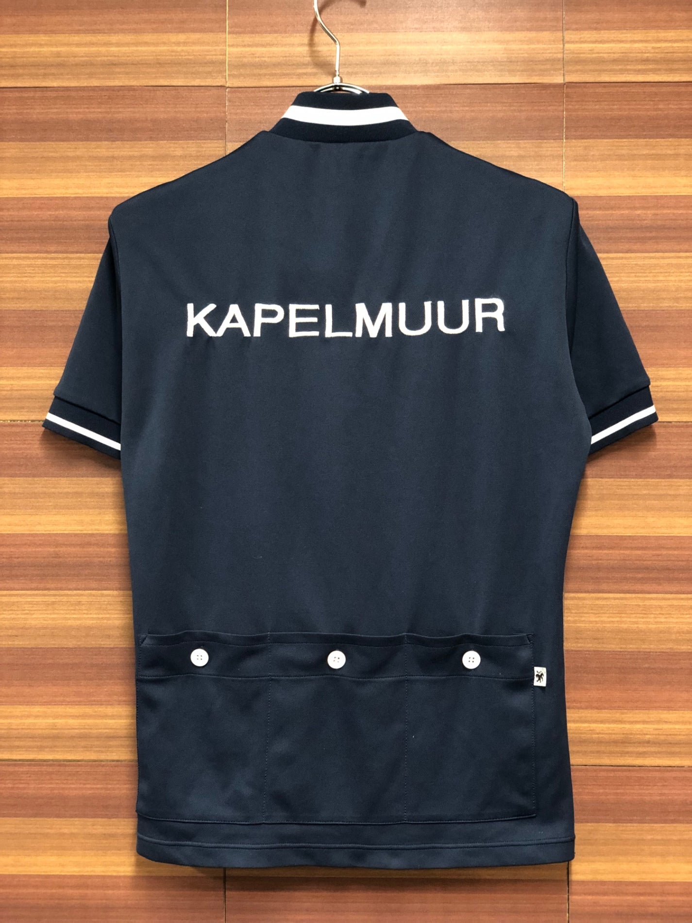 IN238 カペルミュール KAPELMUUR 半袖 サイクルジャージ 紺 S ハーフジップ