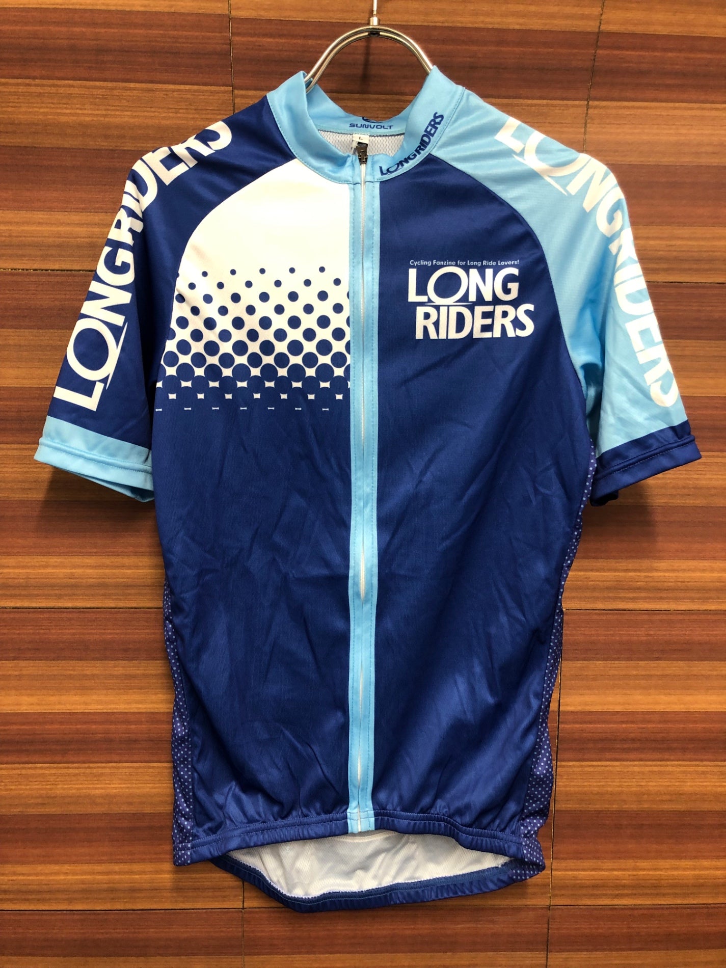 IS975 サンボルト SUNVOLT 半袖 サイクルジャージ 青 水色 L