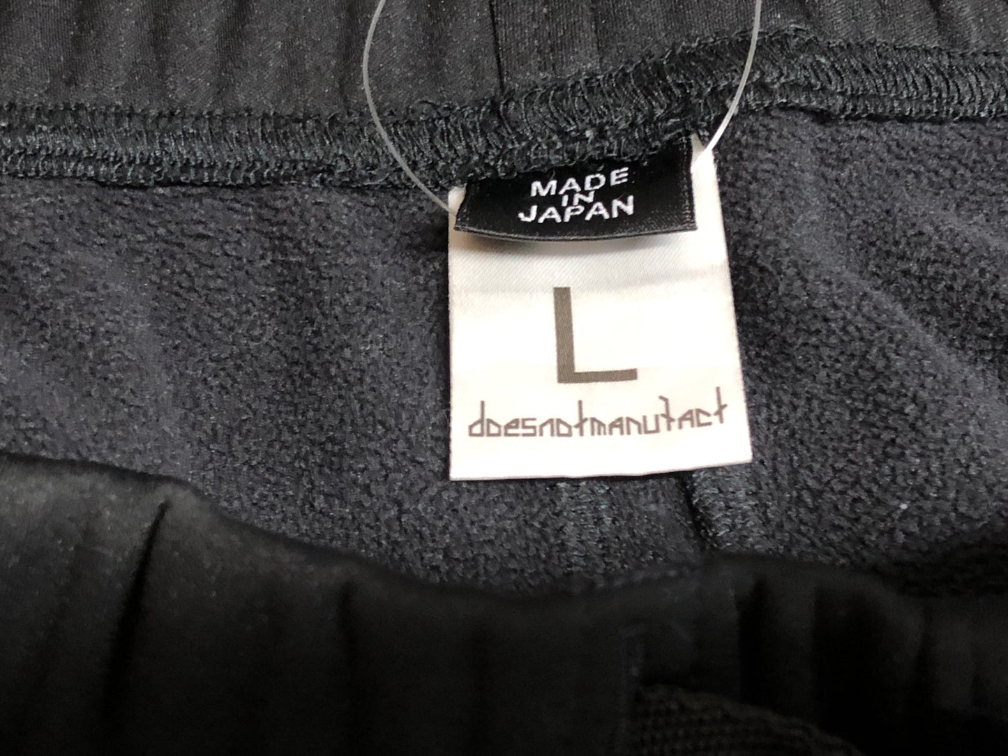 IQ372 ダズノットマニファクト doesnotmanufact クロップドパンツ 黒 L 裏起毛