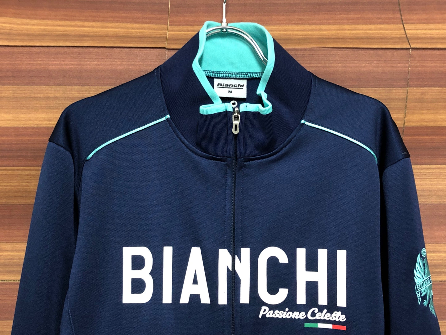 IS436 ビアンキ Bianchi 長袖 サイクルジャケット 紺 M