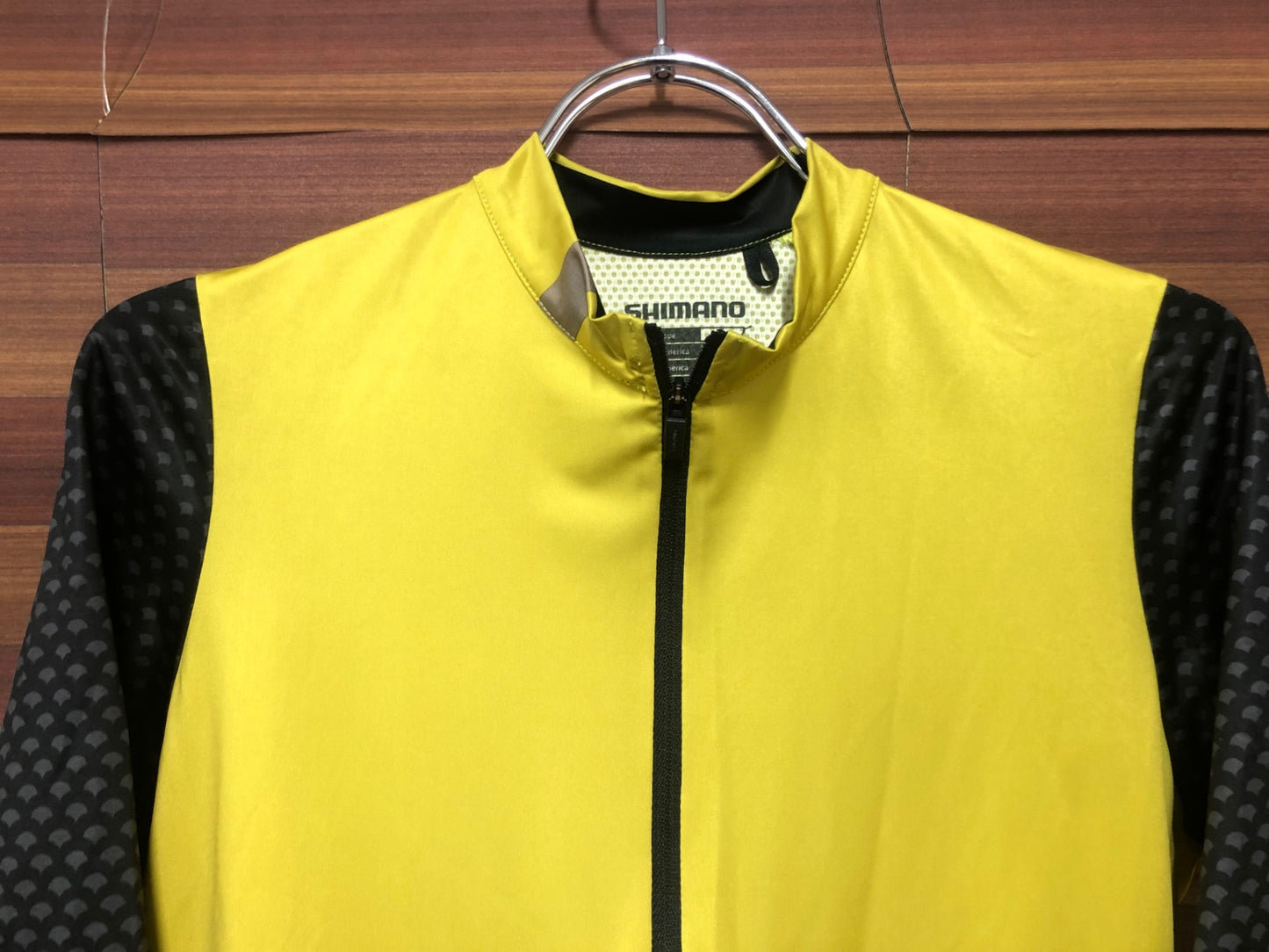 IN343 シマノ SHIMANO 半袖 サイクルジャージ 黄 L