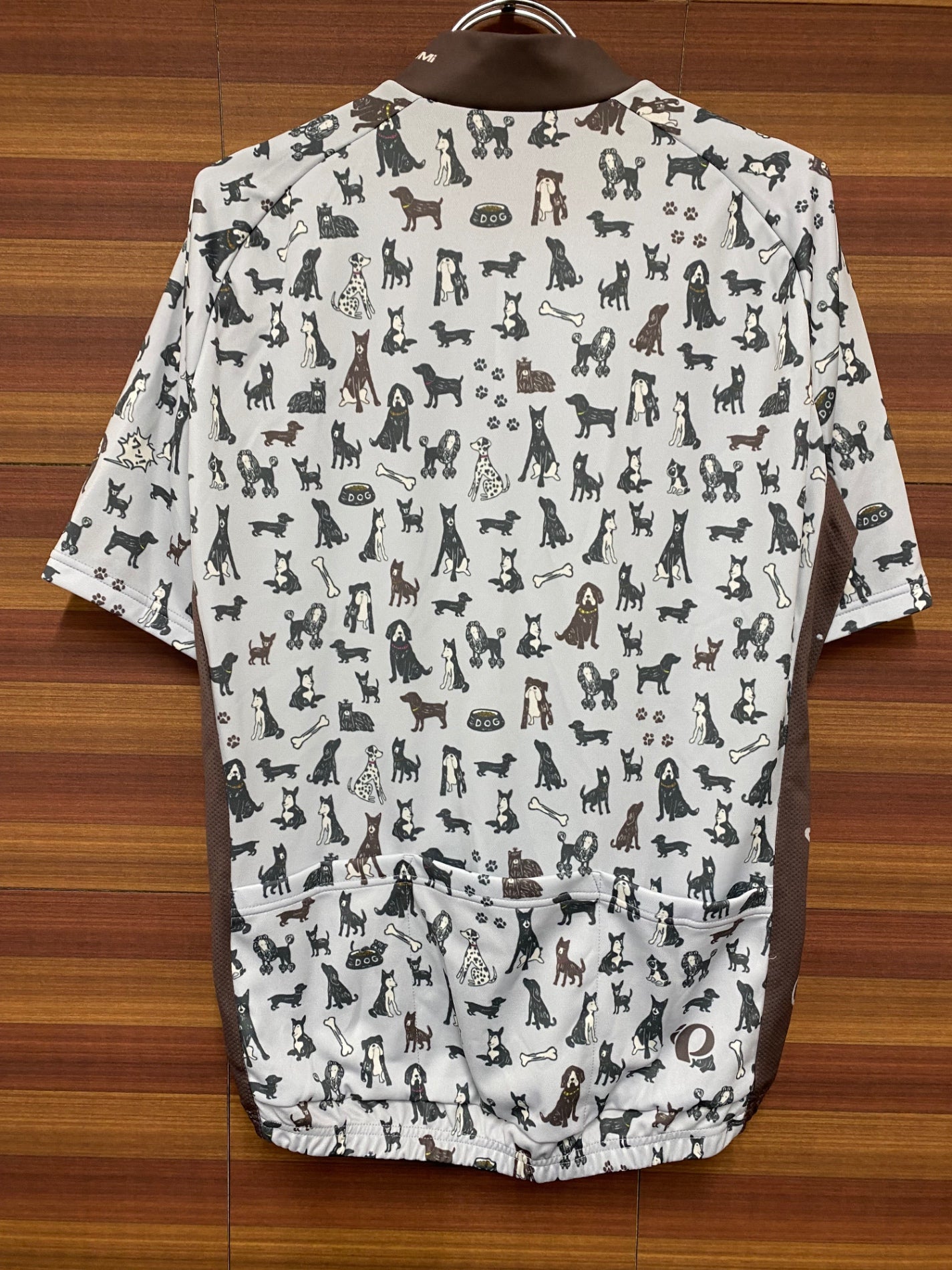 IM111 パールイズミ PEARL iZUMi 半袖 サイクルジャージ グレー アニマル柄 XL