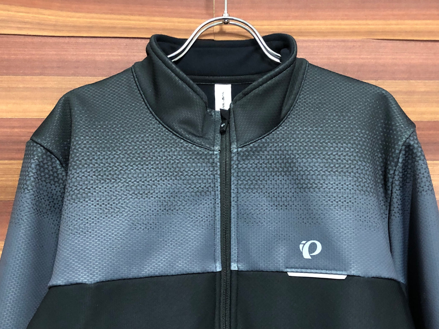 IS250 パールイズミ 長袖 サイクルジャケット 防風 裏起毛 メンズBXLサイズ 黒灰色