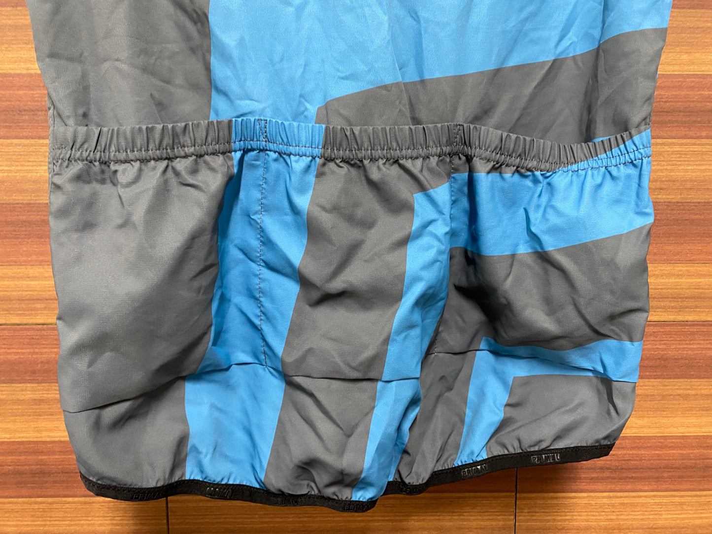 IU253 プライマル PRIMAL ジレ サイクルベスト 青 グレー S ダブルジップ