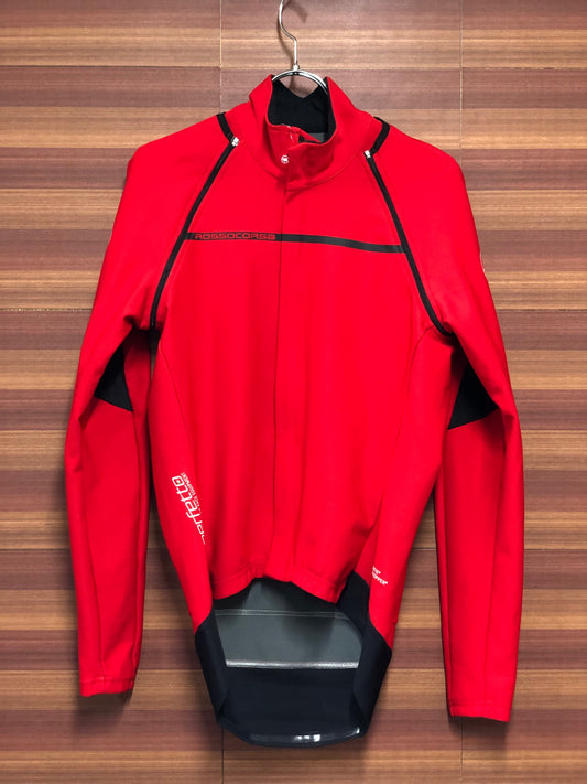 IK419 カステリ CASTELLI ROSSO CORSA perfetto 長袖 サイクルジャケット 赤 黒 M GORE-TEX INFINIUM