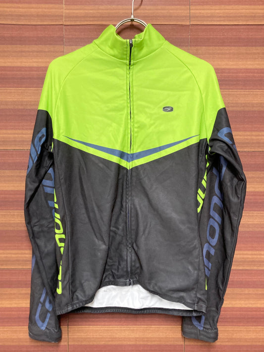 IQ446 キャノンデール Cannondale 長袖 サイクルジャージ 裏起毛 Mサイズ 黒緑