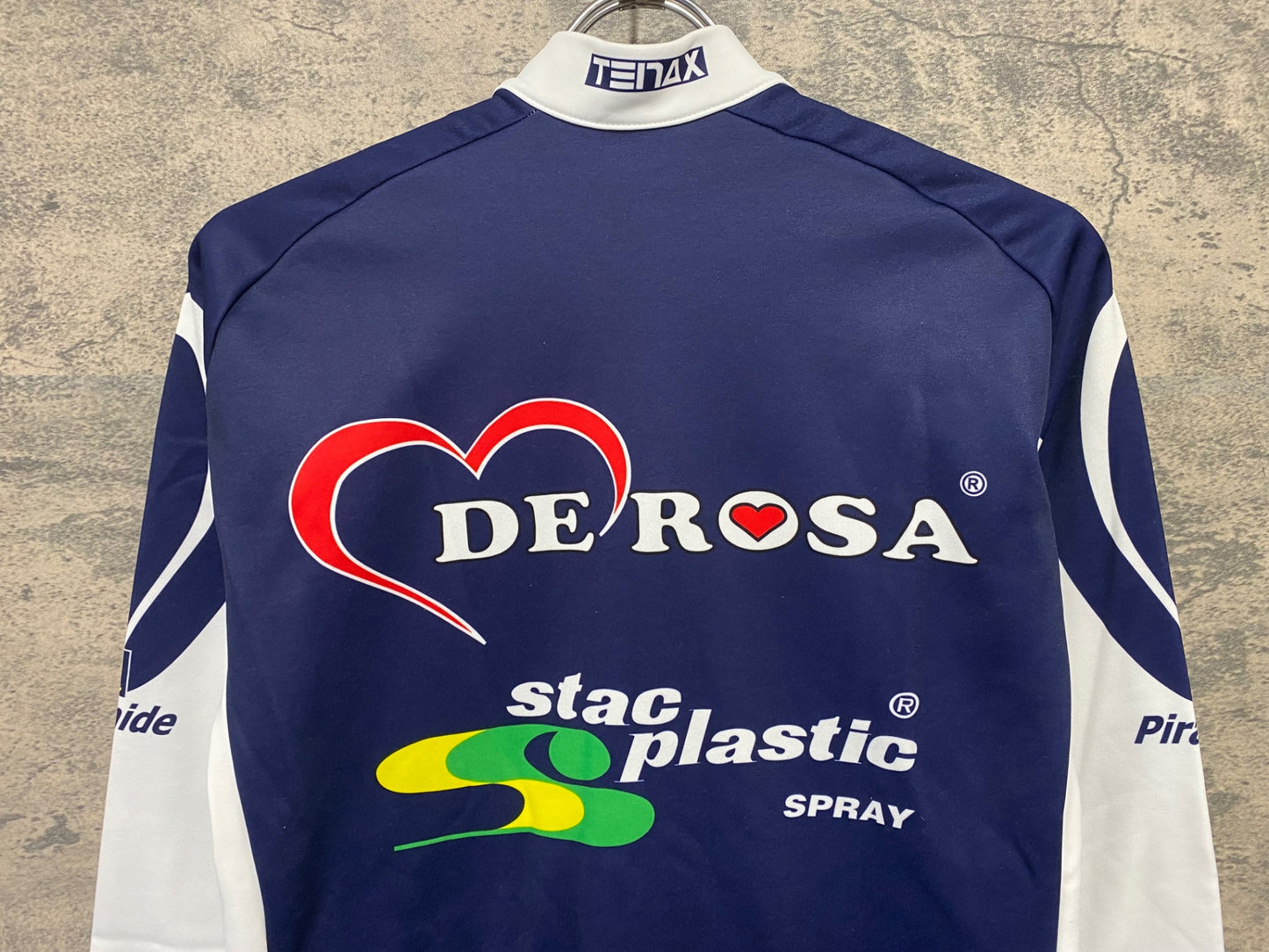 IZ358 ビエンメ BEMME 長袖 サイクルジャージ ネイビー L 裏起毛 DE ROSA