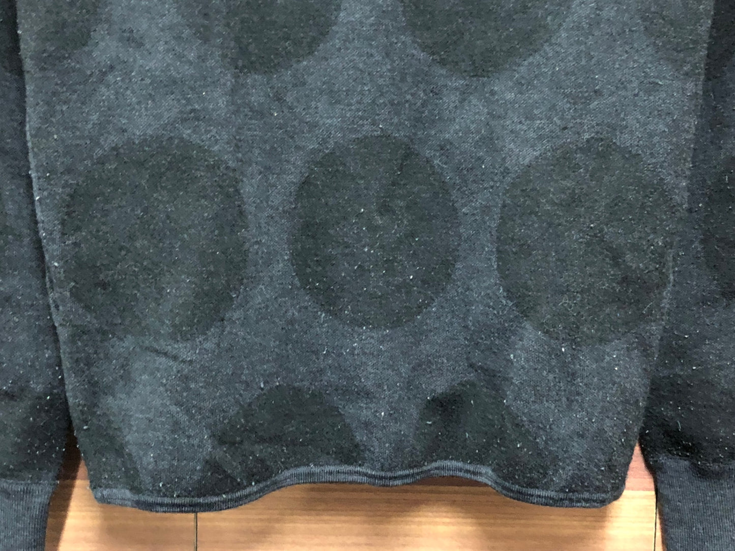 IQ872 ラファ Rapha DOUBLE KNIT ZIP THROUGH 長袖 ニット 黒 XS ※擦れ、毛玉