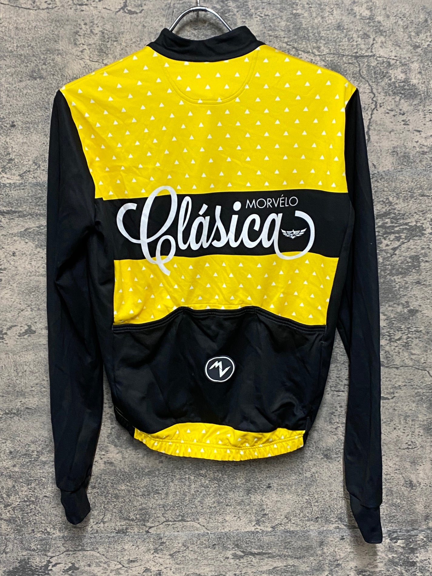 JB584 モルベロ MORVELO 長袖 サイクルジャージ 黄 黒 S 裏起毛