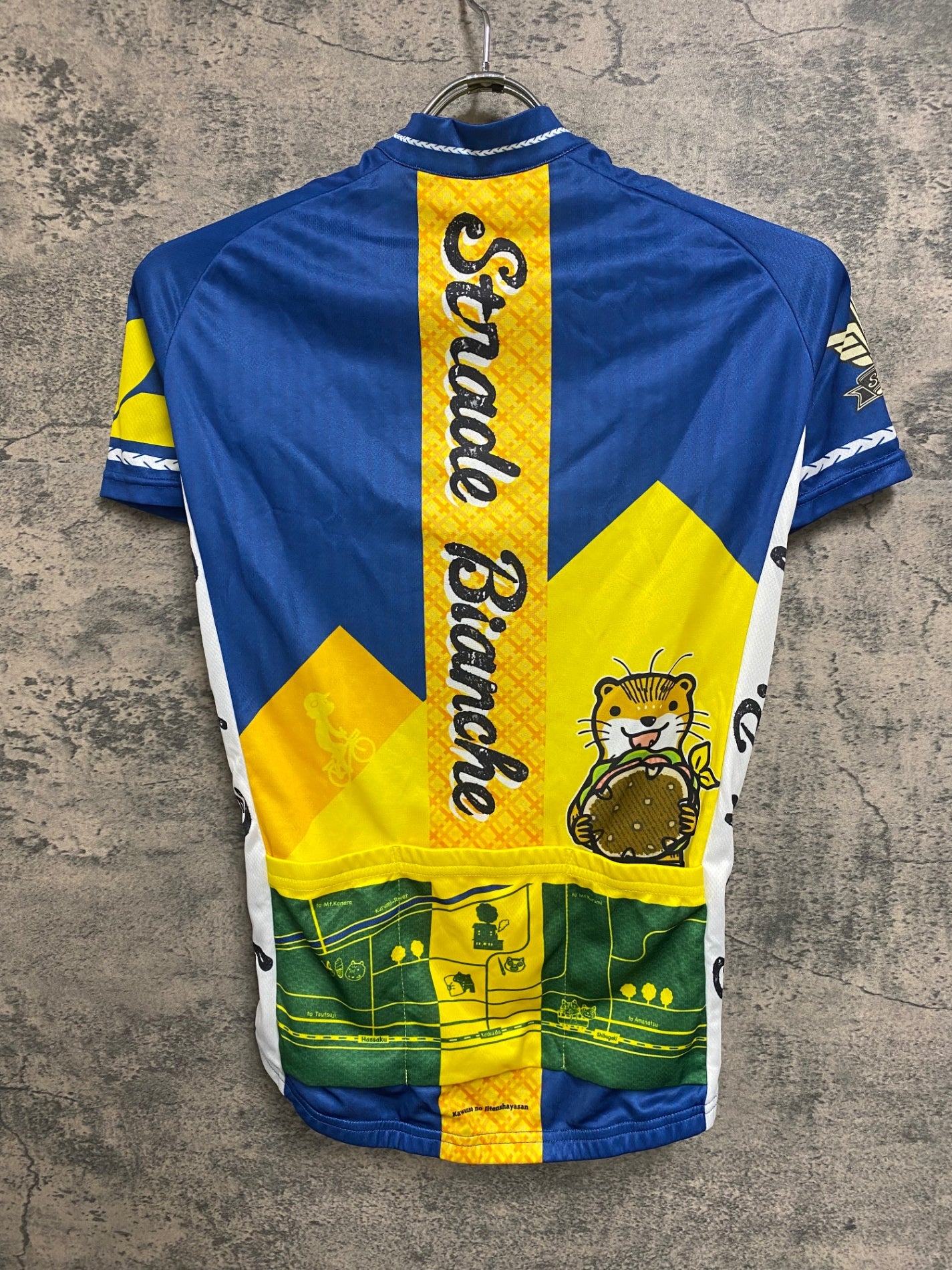 JD263 サンボルト SUNVOLT 半袖 サイクルジャージ 青 緑 黄 XS かわうその自転車屋さん 痛ジャージ