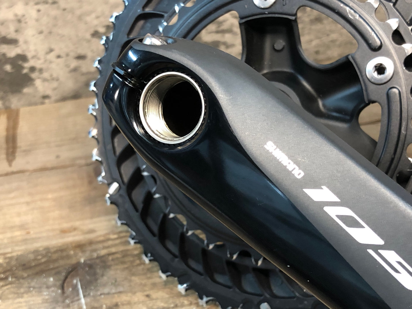 IN333 シマノ SHIMANO 105 FC-R7000 クランクセット 165mm 50-34T 11S 使用感大