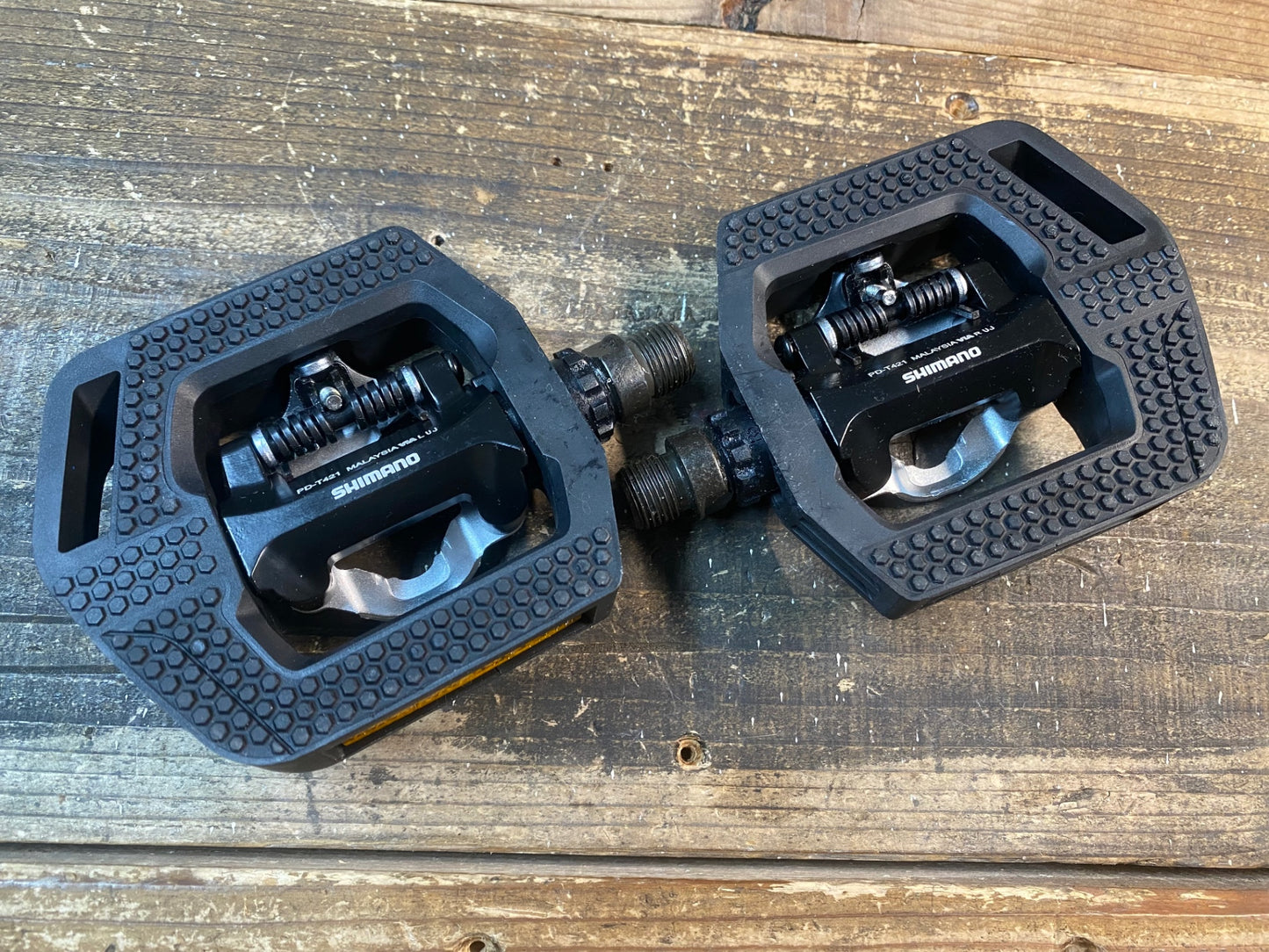 IS535 シマノ SHIMANO PD-T421 ビンディングぺダル 片面フラット SPD