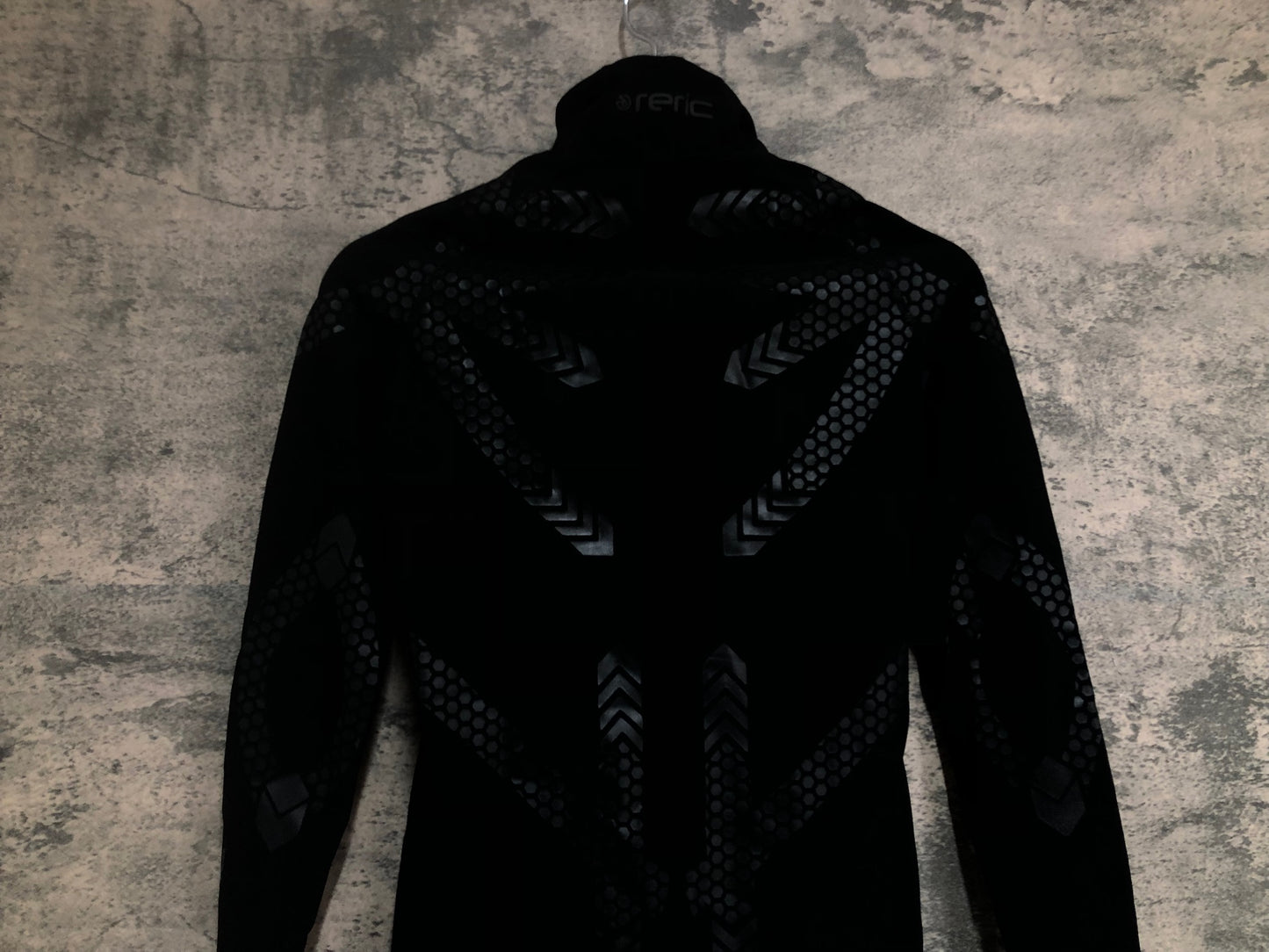 IX040 レリック reric 長袖 ミドルレイヤー 黒 S 裏起毛 ハーフジップ