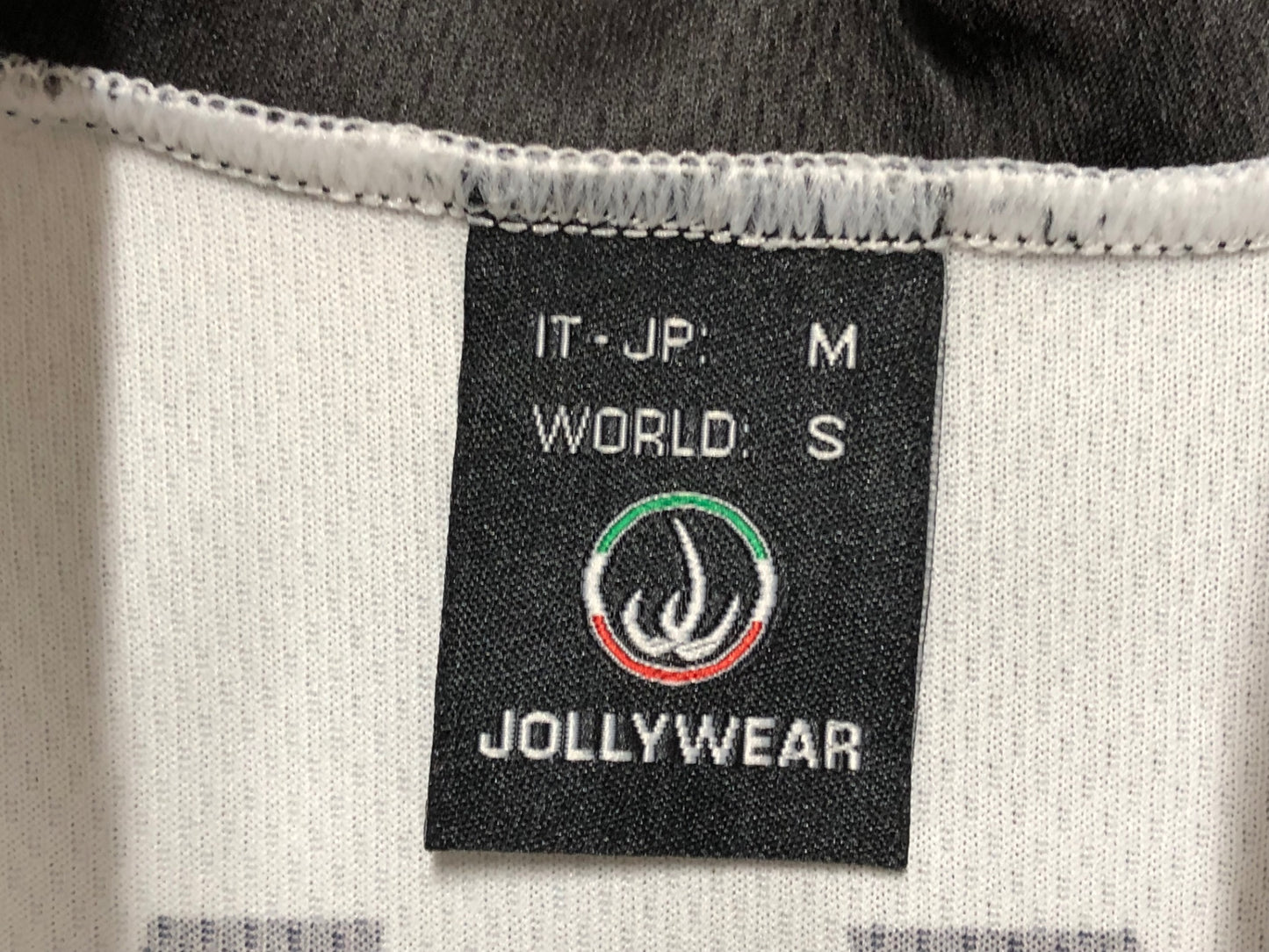 IX667 ジョリーウェア JOLLYWEAR 半袖サイクルジャージ 白黒 M