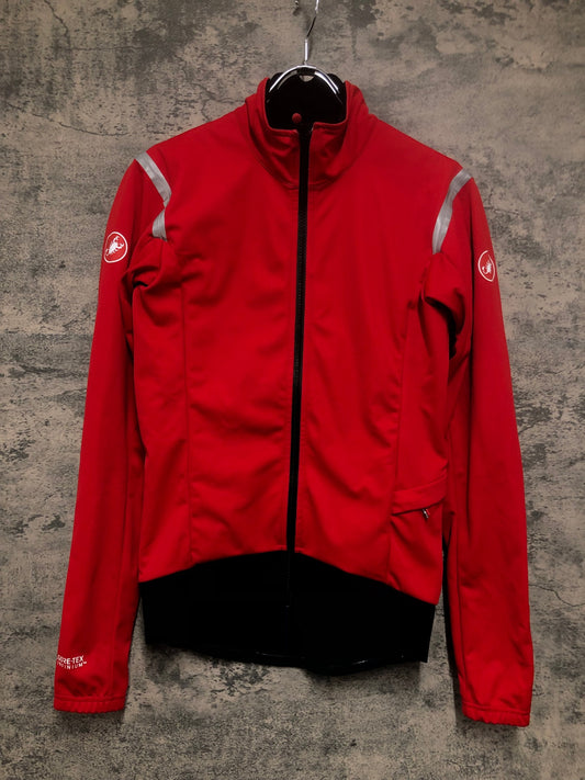 IW602 カステリ CASTELLI ROSSO CORSA 長袖 サイクルジャケット 黒 赤 S GORE-TEX INFINIUM