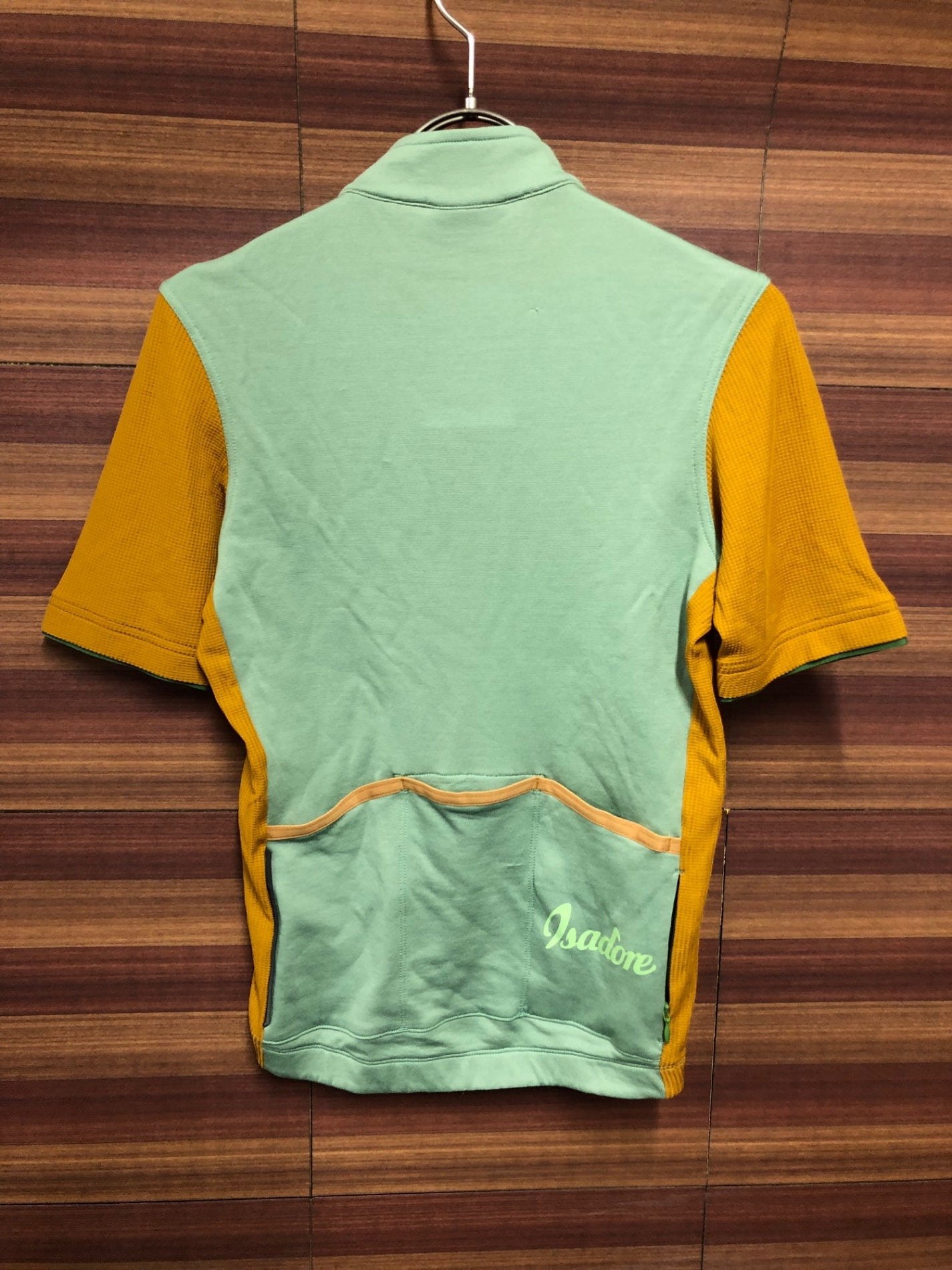 IQ740 イザドア Isadore 半袖 サイクルジャージ 緑 オレンジ XS