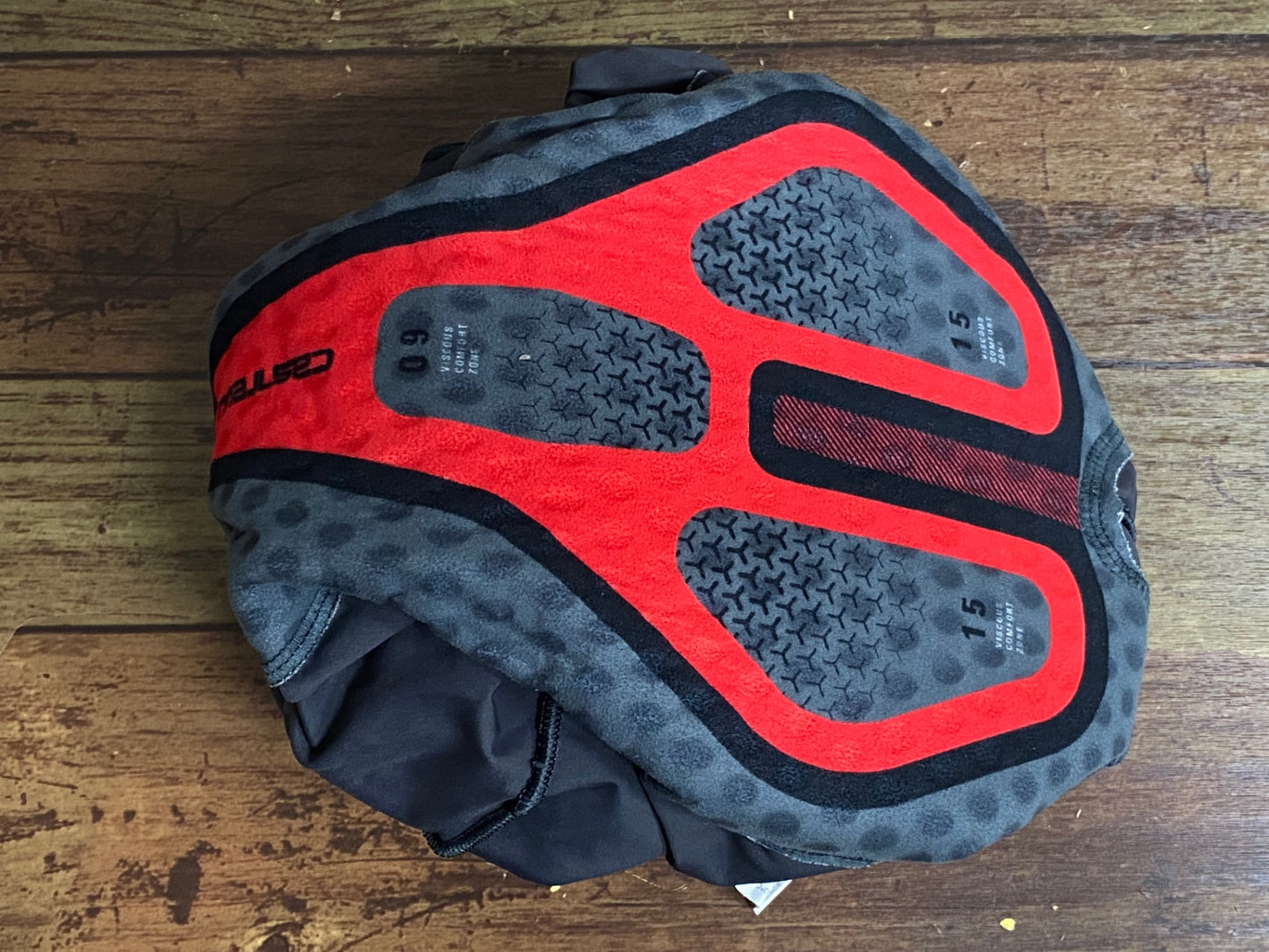 JB620 カステリ Castelli 半袖 サイクルジャージ ビブショーツ 上下セット 黒 赤 XL