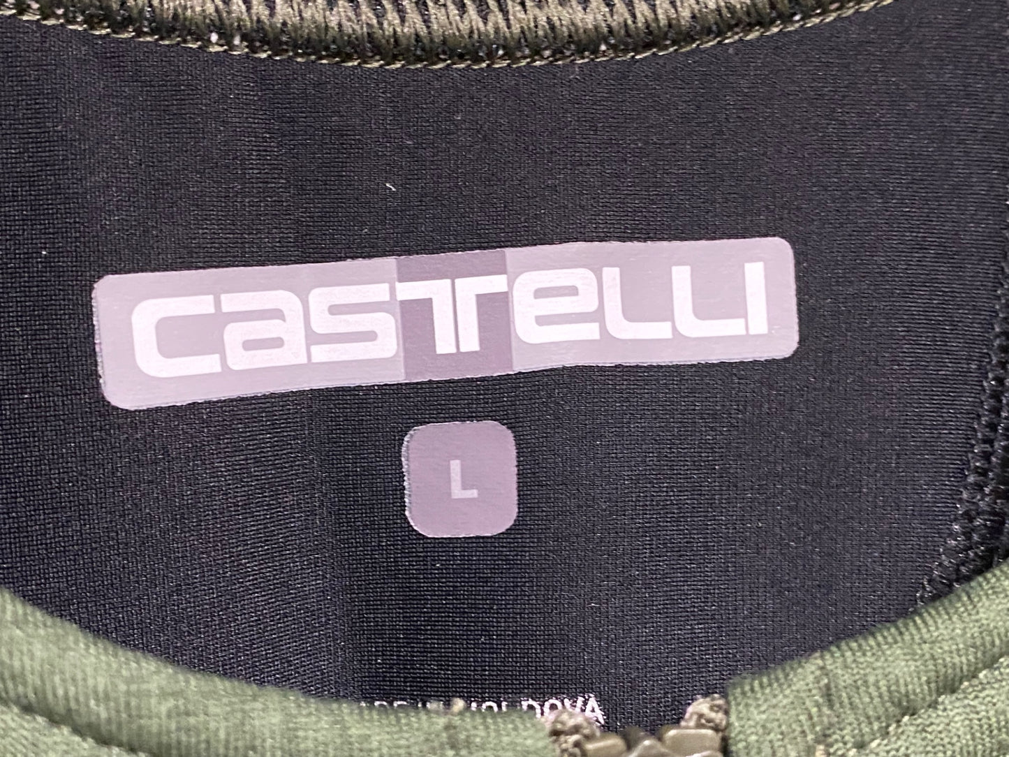 JA385 カステリ CASTELLI ROSSO CORSA ALPHA ROS2 JACKET長袖 レイヤー サイクルジャケット 薄緑 L 裏起毛