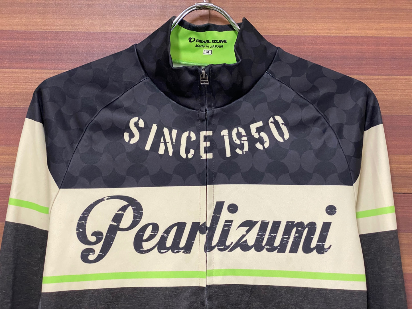 IA184 パールイズミ PEARL iZUMi 長袖 サイクルジャージ 黒 グレー M 裏起毛