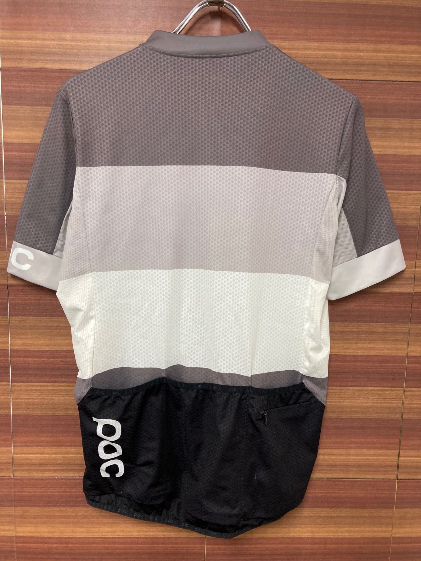 IN883 ポック POC 半袖 サイクルジャージ グレー 黒 M