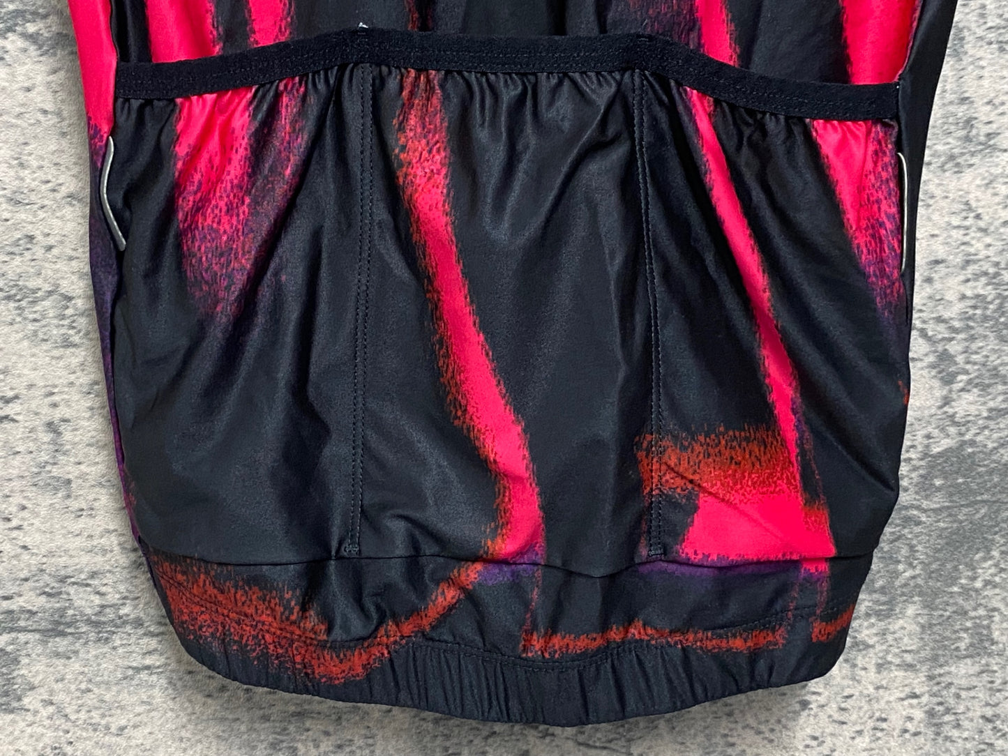 JA641 ブラックシープ BLACK SHEEP ESSENTIAL TEAM JERSEY 半袖 サイクルジャージ 赤 黒 S