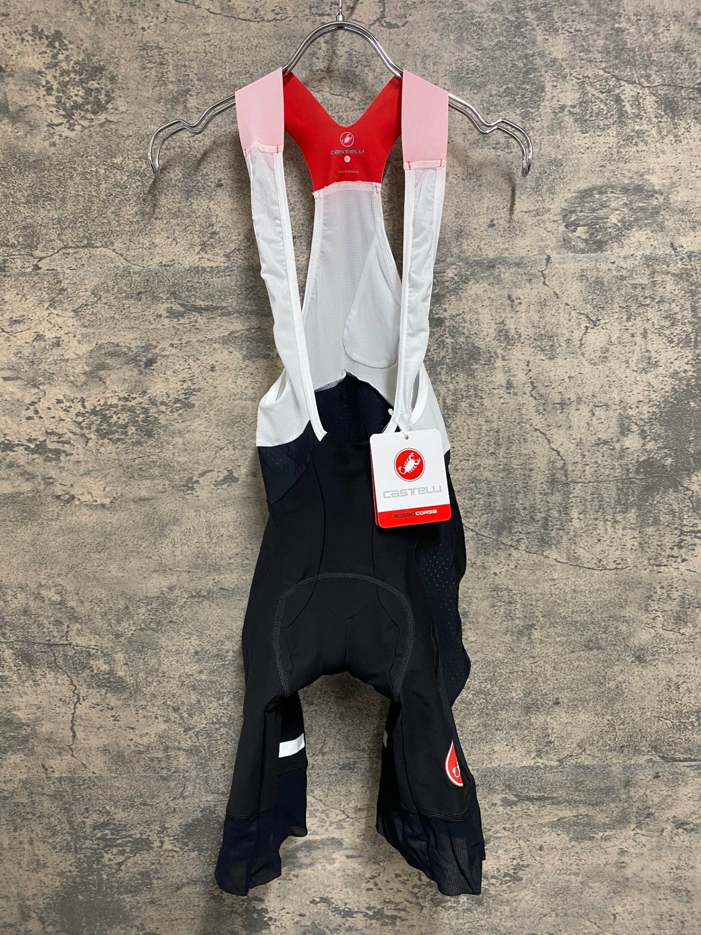 JC657 カステリ CASTELLI ROSSO CORSA ビブショーツ 黒 赤 L 未使用