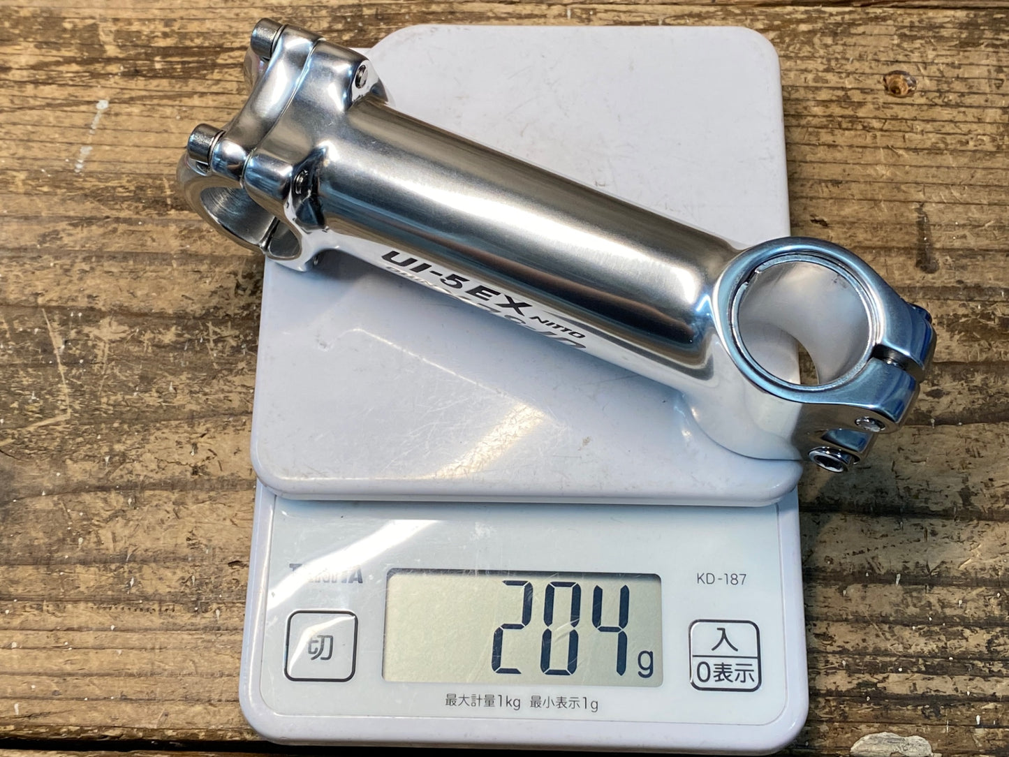 JB522 日東 NITTO UI-5EX アルミ ステム シルバー 110mm Φ26.0 OS/Φ25.4