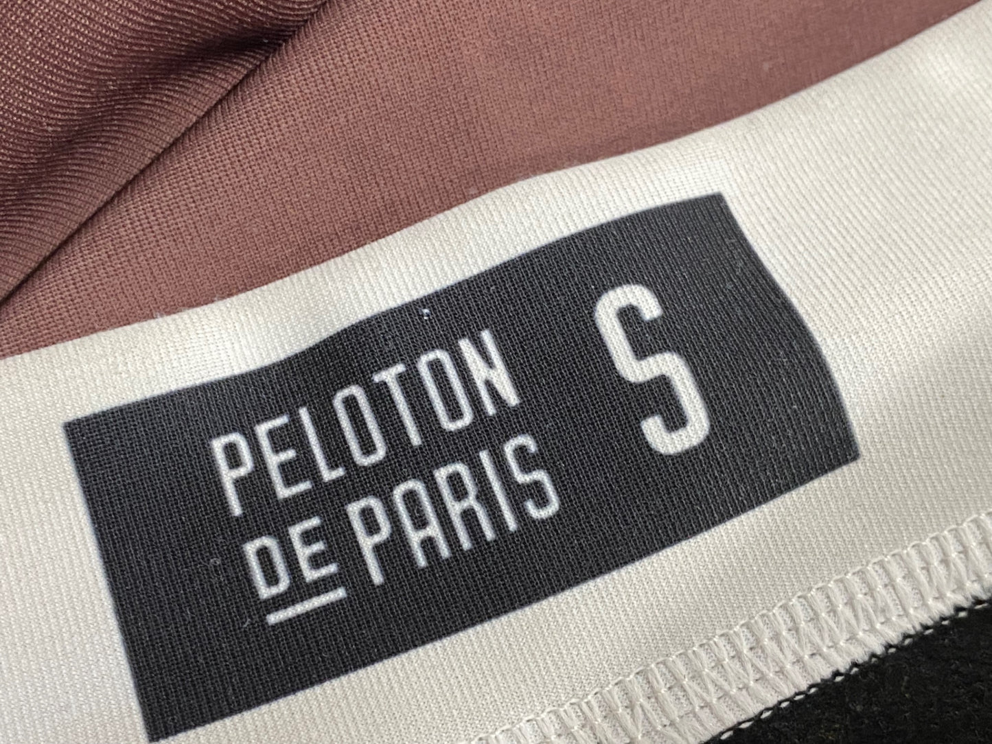 IT395 プロトンドパリ PELOTON DE PARIS 長袖 サイクルジャージ 茶 ベージュ S 裏起毛