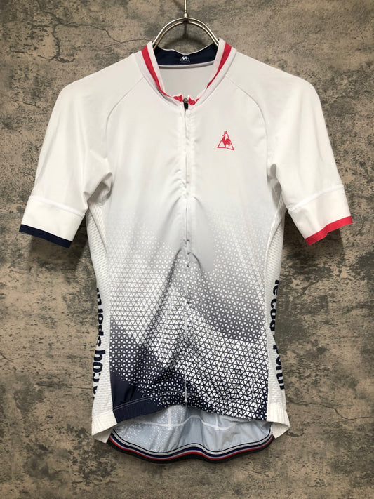 IY174 ルコックスポルティフ le coq sportif 半袖 サイクルジャージ 白 L